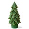 Gilded Pine Tree Candle Large Green Sculpted Novelty Candle for Christmas 5x5x10 inches Paraffin Wax